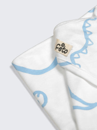 Dinosaur Print Hooded Baby Towel - Kidulan