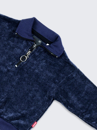 Luxe Velour Zip - Up Sweatshirt for Kids - Kidulan