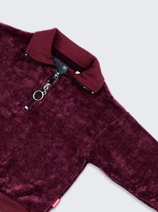 Luxe Velour Zip - Up Sweatshirt for Kids - Kidulan