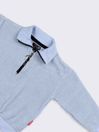 Boys Collar Zip - Up Sweatshirt - Kidulan