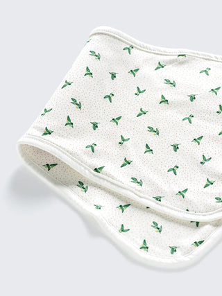 Green Leaf Print - Soft Cotton Burp Cloth Newborn Essential - Kidulan
