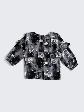 Baby Girl Modern Top & White Shorts Set - Kidulan