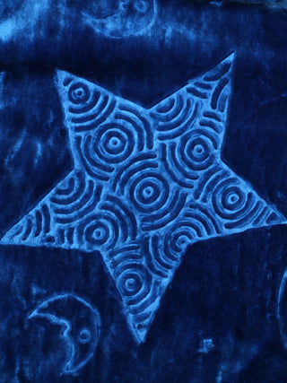 Blue Soft Baby Swaddling Blanket – Plush Receiving Blanket with Star Pattern - Kidulan