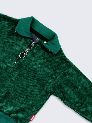 Boys Collar Zip - Up Sweatshirt - Kidulan