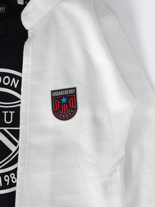Classic Shield Jacket Set – White & Black - Kidulan