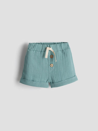 Sage Green Organic Cotton Muslin Co - ord Set - Kidulan