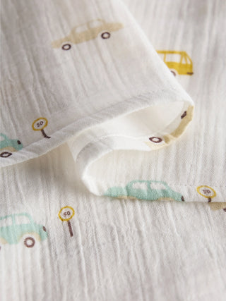Organic Cotton Muslin Swaddle – Traffic Town Print - Kidulan
