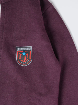 Maroon Charm Kids Jacket & Printed Tee Set - Kidulan