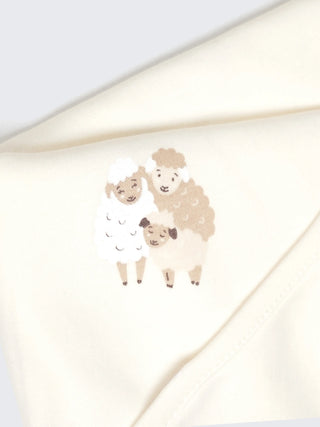 Sheep Print Hooded Towel for Babies - Kidulan