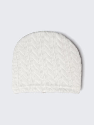 Knit Bow Turban Caps for Babies – Set of 2 (Neutral Shades) - Kidulan