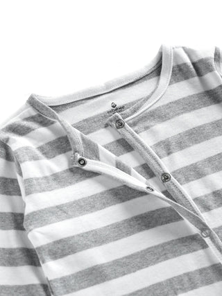 Striped Footed Unisex Sleepsuit for Babies - Combo - Kidulan
