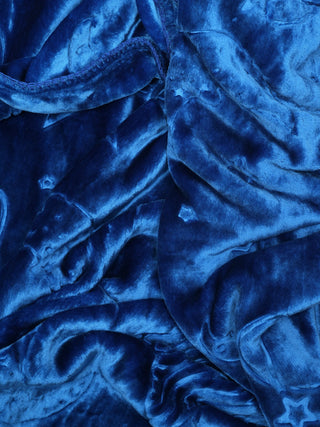 Blue Soft Baby Swaddling Blanket – Plush Receiving Blanket with Star Pattern - Kidulan