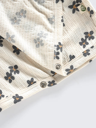 Kimono Style - Floral Wrap Top & Shorts For Baby Girls - Kidulan