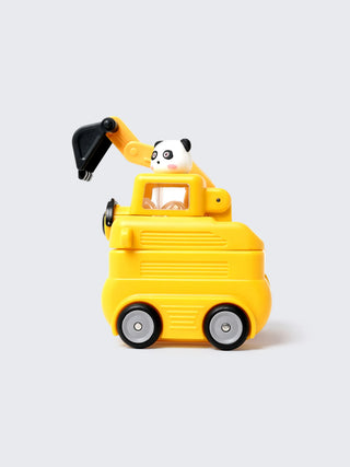 Kids Excavator Straw Cup 500ml – Insulated Construction Truck Water Bottle with Straw & Carry Strap - Kidulan