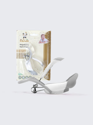 Baby Magnifying Safety Nail Cutter Clipper –Grey - Kidulan