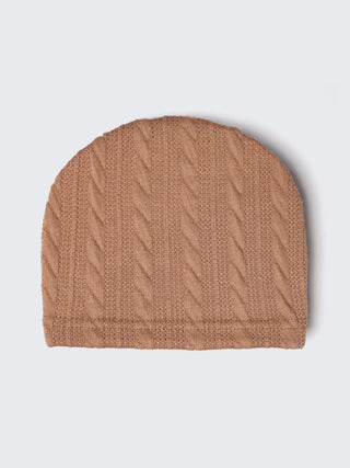 Knit Bow Turban Caps for Babies – Set of 2 (Neutral Shades) - Kidulan