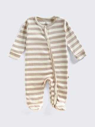 Striped Footed Unisex Sleepsuit for Babies - Combo - Kidulan