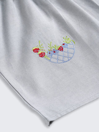 Floral Embroidered Top & Skirt Set for Baby Girls - Kidulan