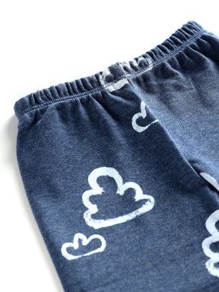 Cloud Print Unisex T-Shirt & Shorts Set for Babies - Kidulan