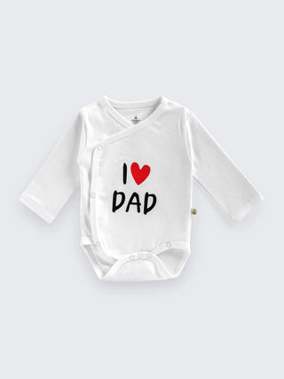 I Love Mom & Dad Kimono - Style Unisex Bodysuit – Pack of 2 - Kidulan