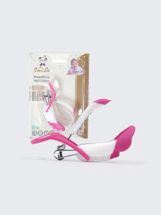 Baby Magnifying Safety Nail Cutter Clipper –Pink - Kidulan