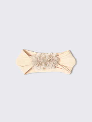 Floral Baby Headband (Pack of 2 – Grey & Beige) - Kidulan