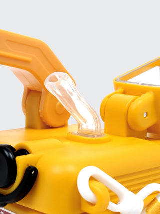 Kids Excavator Straw Cup 500ml – Insulated Construction Truck Water Bottle with Straw & Carry Strap - Kidulan