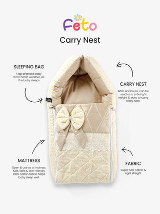 Golden Glow Carry Nest For Newborn Babies - Kidulan