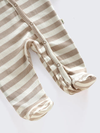 Striped Footed Unisex Sleepsuit for Babies - Combo - Kidulan
