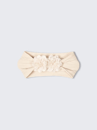 Floral Baby Headband (Pack of 2 – Nude Beige & Soft Ivory) - Kidulan