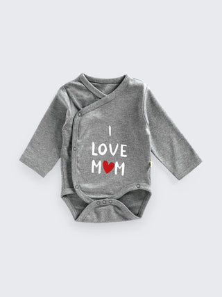 I Love Mom & Dad Kimono - Style Unisex Bodysuit – Pack of 2 - Kidulan