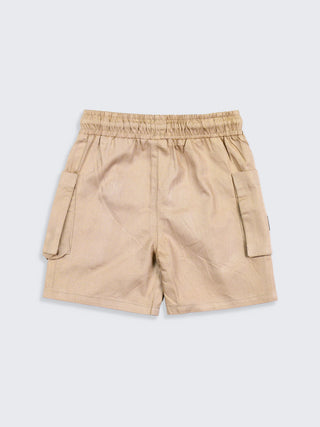 Boys Beige Cargo Pocket Shorts - Kidulan
