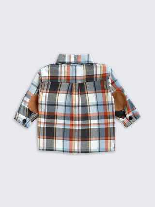 Boys Brown & Blue Check Shirt - Kidulan