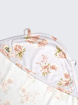 Floral Print Hooded Baby Towel - Kidulan