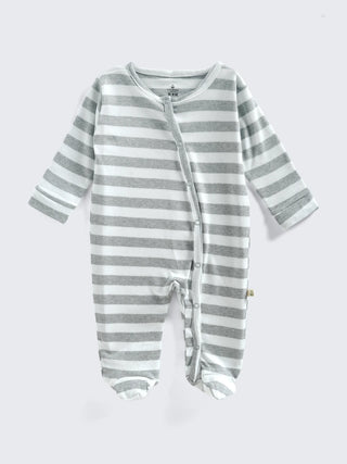 Striped Footed Unisex Sleepsuit for Babies - Combo - Kidulan