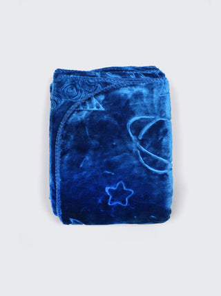Blue Soft Baby Swaddling Blanket – Plush Receiving Blanket with Star Pattern - Kidulan