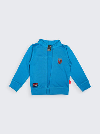 Blue Layered Jacket & T-Shirt Set for Kids - Kidulan