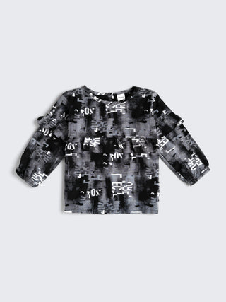 Baby Girl Modern Top & White Shorts Set - Kidulan