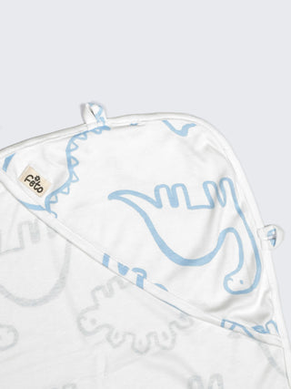 Dinosaur Print Hooded Baby Towel - Kidulan