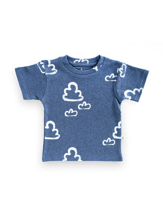Cloud Print Unisex T-Shirt & Shorts Set for Babies - Kidulan