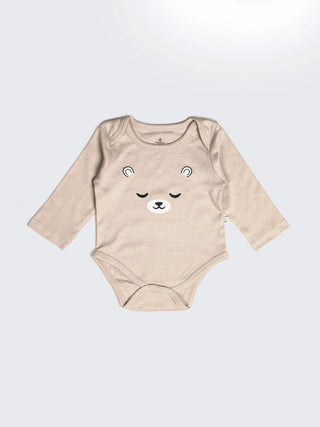 Baby Bear Face 3 - Piece Clothing Set - Bodysuit, Pant & Cap - Kidulan