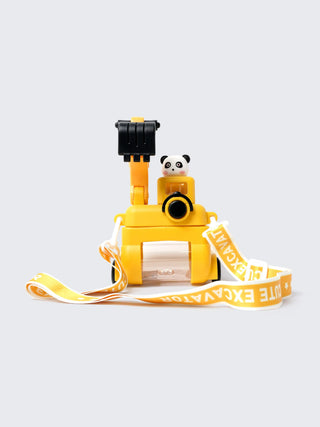 Kids Excavator Straw Cup 500ml – Insulated Construction Truck Water Bottle with Straw & Carry Strap - Kidulan