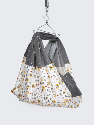 Twill Baby Cradle Safeguard Set - Rainbow & Leaf - Kidulan