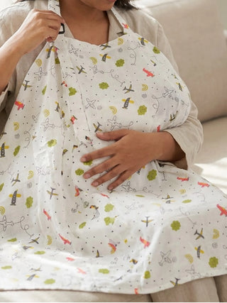 Breastfeeding Cover - Airplane & Travel Print - Kidulan