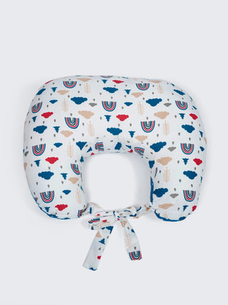 Baby Feeding Pillow - Blue & White - Kidulan
