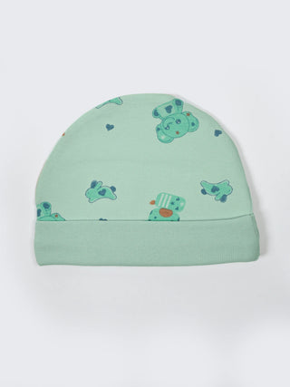 Newborn Cap, Mittens & Booties Set – Mint Green - Kidulan