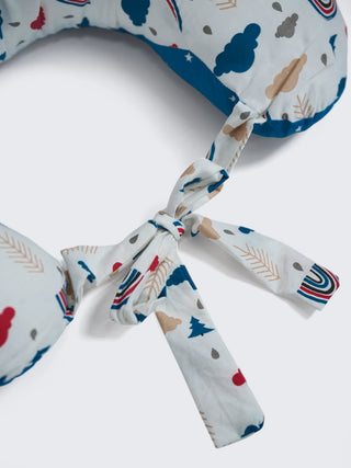 Baby Feeding Pillow - Blue & White - Kidulan