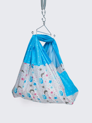 Twill Baby Cradle Safeguard Set - Star, Moon & Cloud Print - Kidulan