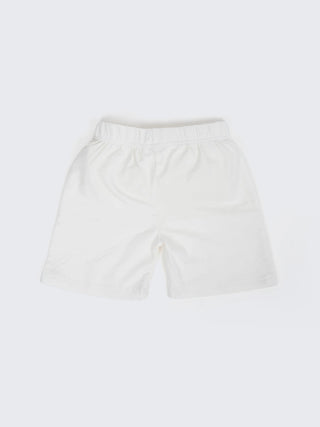Boys White Graphic Printed T-Shirt & Shorts Co-ord Set - Kidulan