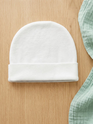 Baby Bow Beanie Cap – White - Kidulan
